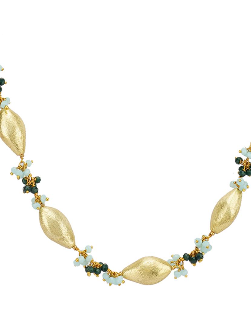 gold brass beads long necklace - 19755193 - Standard Image - 2