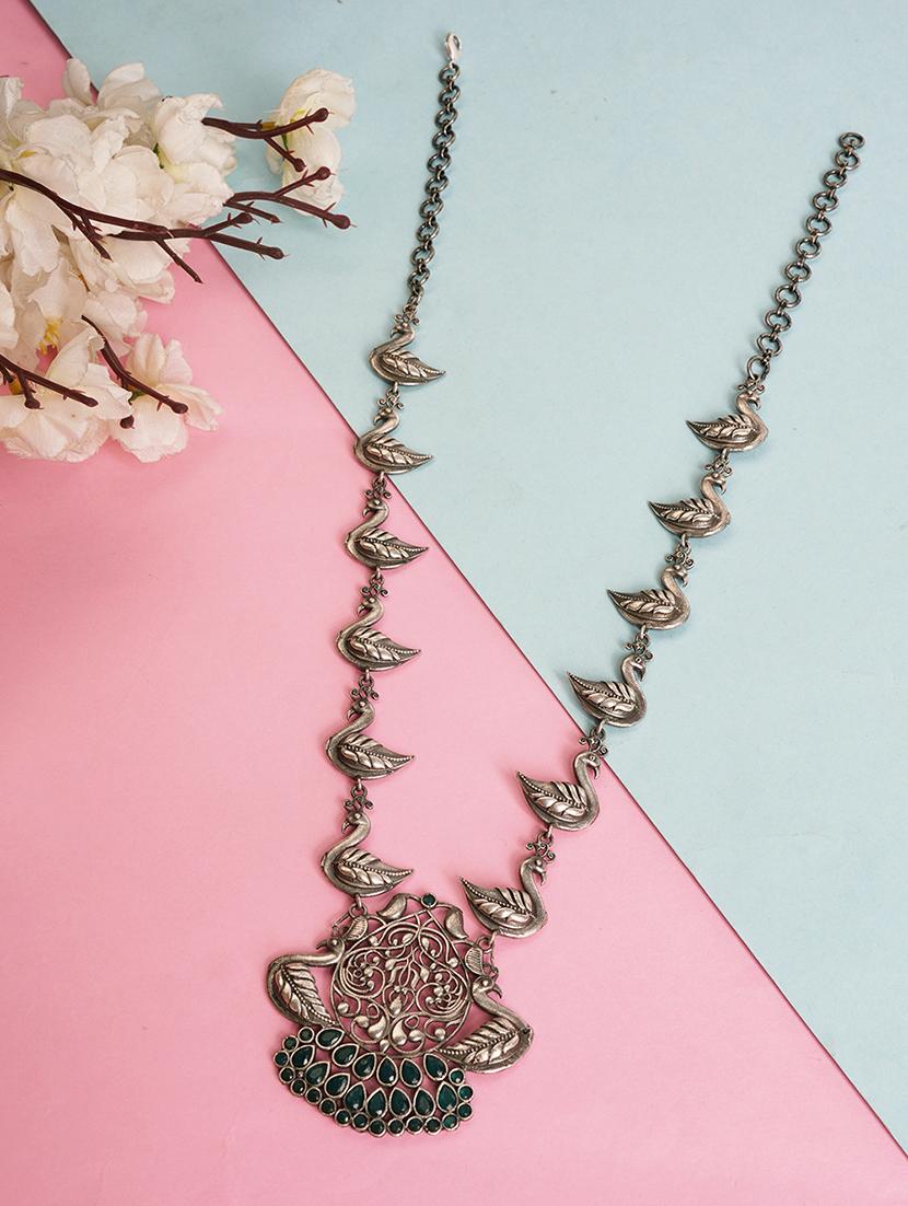 green brass long necklace - 19755194 -  Zoom Image - 0