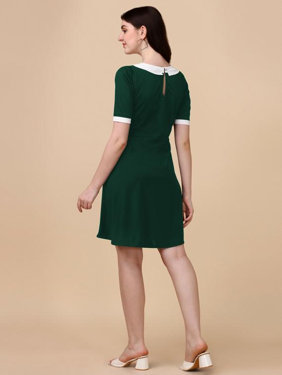 green solid a-line dress - 19755968 - Standard Image - 2
