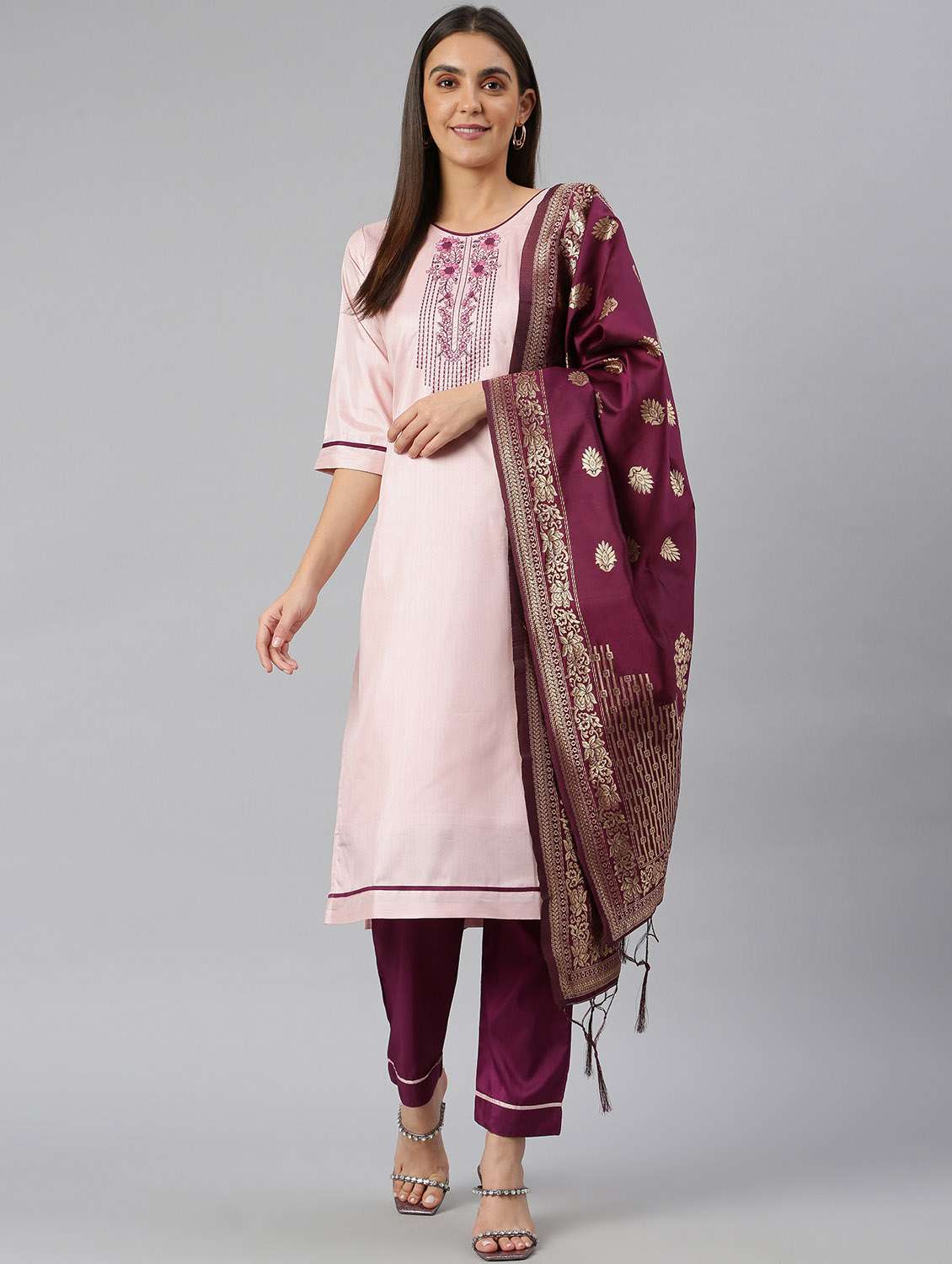 women kurta pant set with dupatta