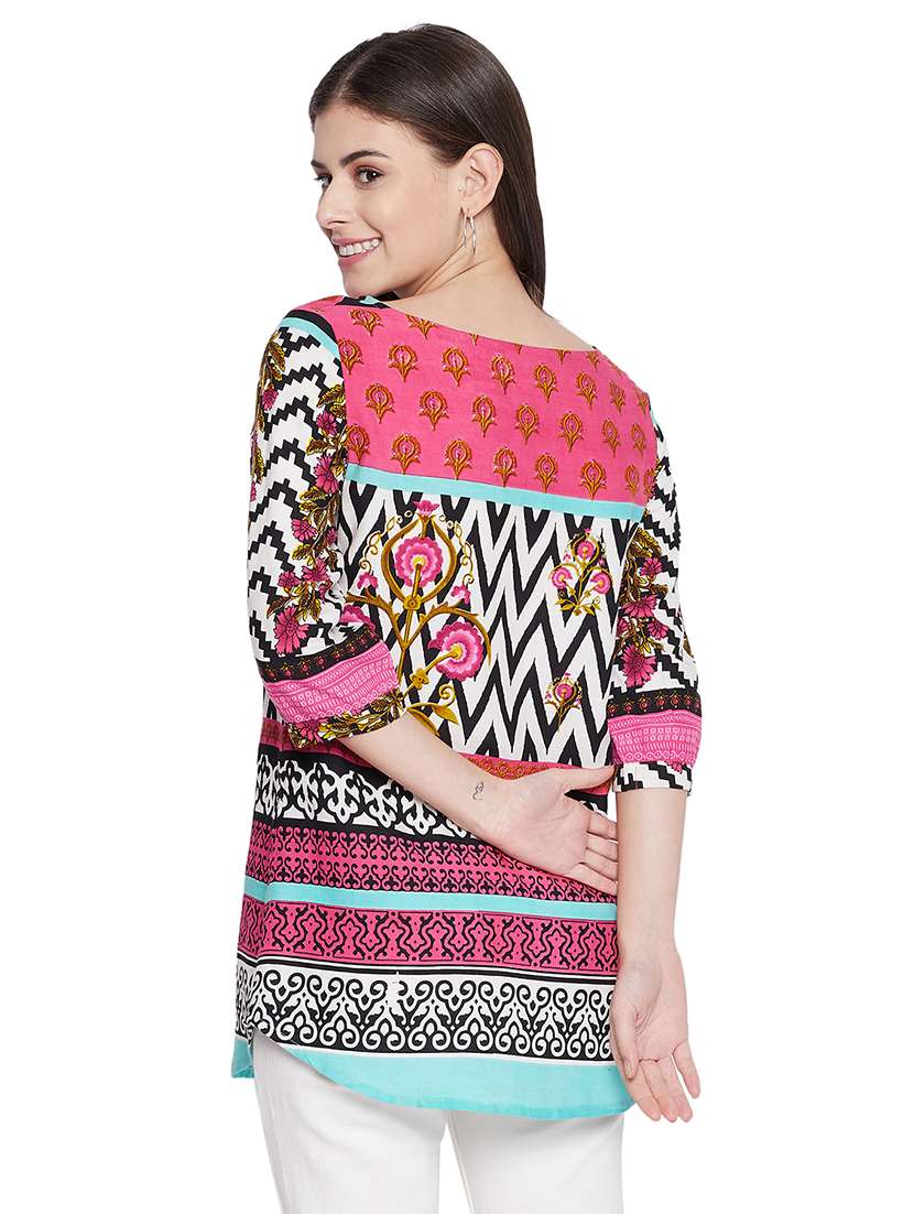 women's straight round neck top - 19756382 -  Standard Image - 2