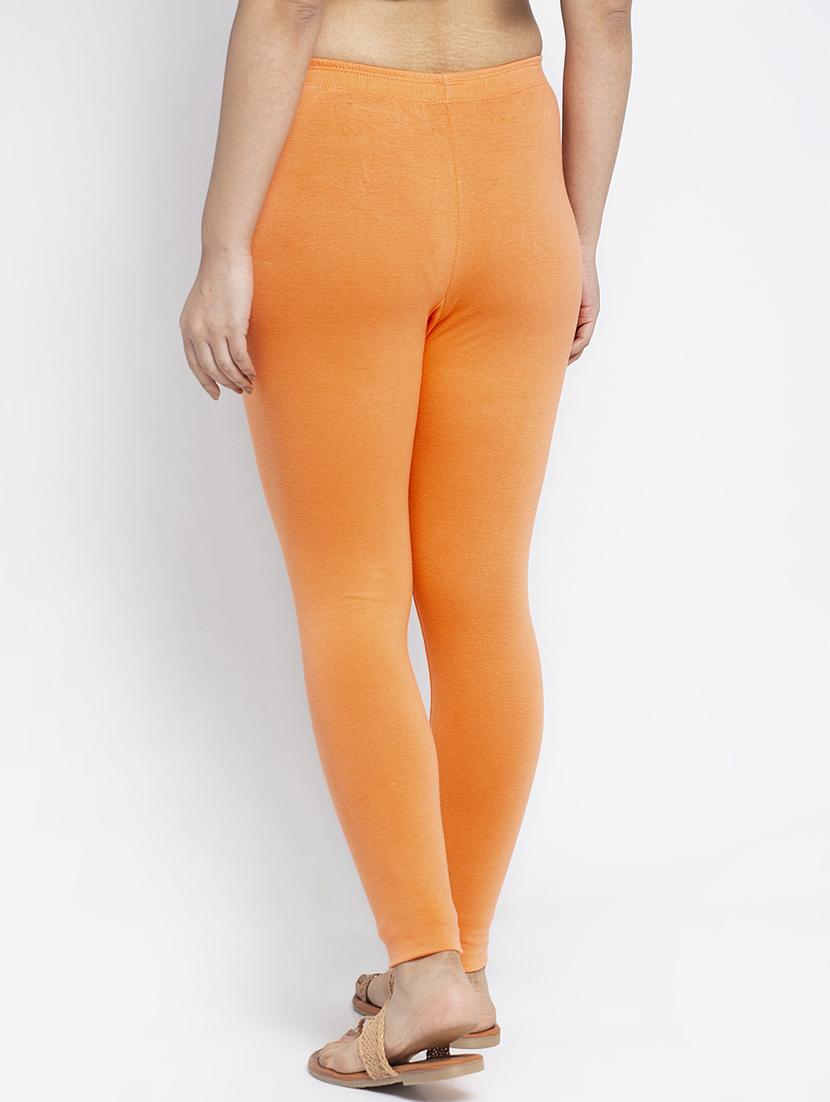 orange cotton lycra leggings - 19756654 - Standard Image - 2