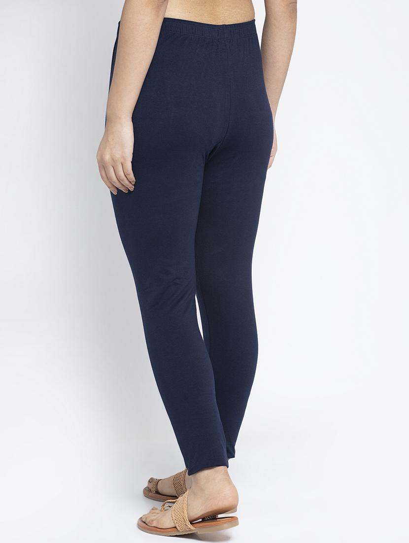 navy blue cotton lycra leggings - 19756656 - Standard Image - 2