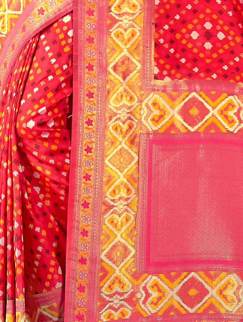 women's self design red colored saree with blouse - 19757162 -  Standard Image - 2