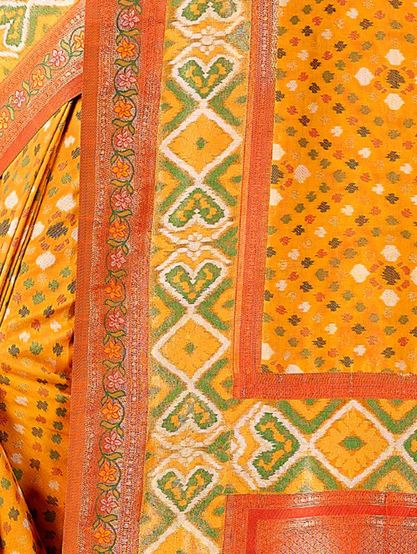 women's self design yellow colored saree with blouse - 19757164 - Standard Image - 2