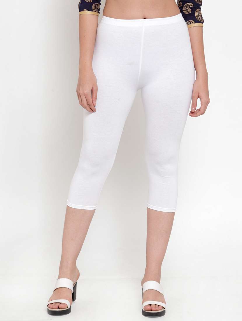 pack of 3 solid capri leggings - 19757238 - Standard Image - 2