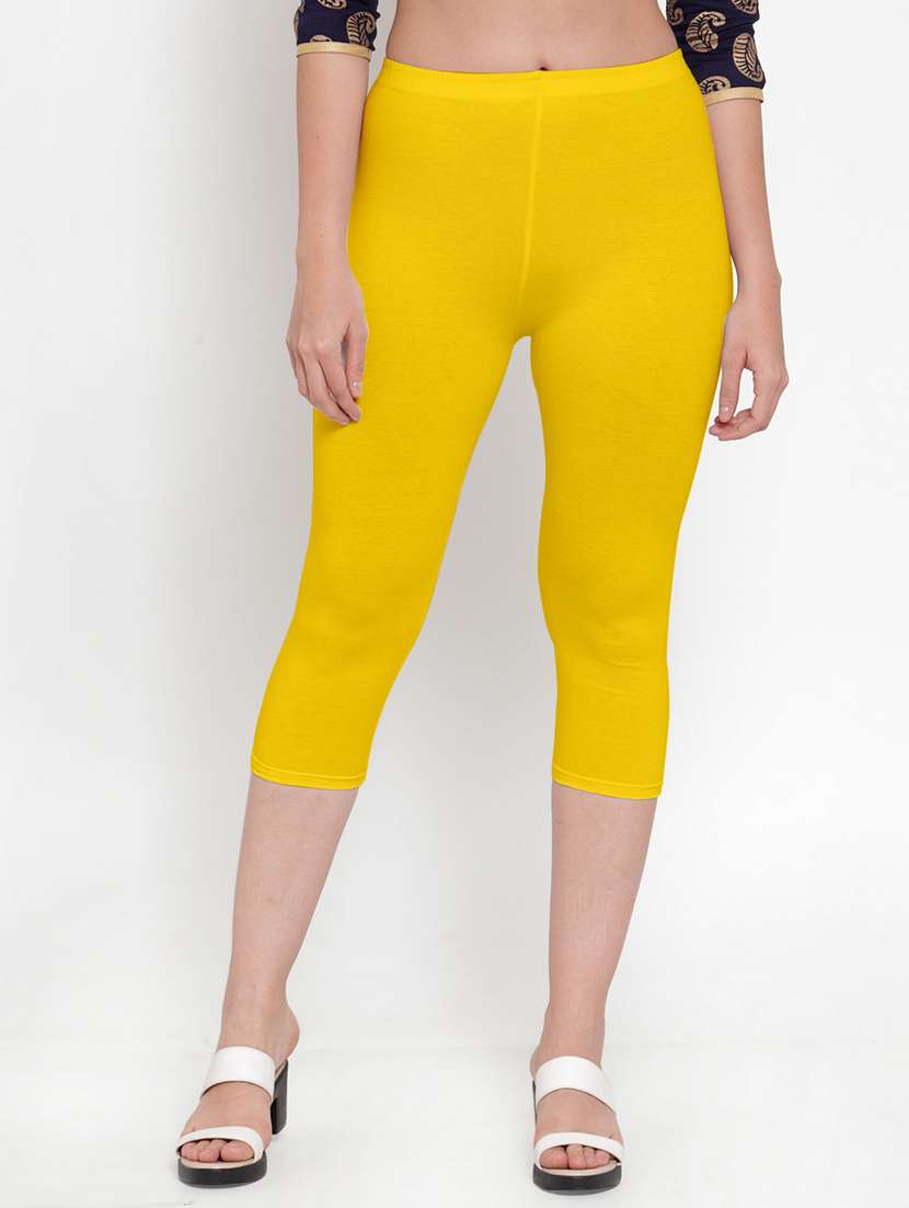 pack of 3 solid capri leggings - 19757308 - Standard Image - 2