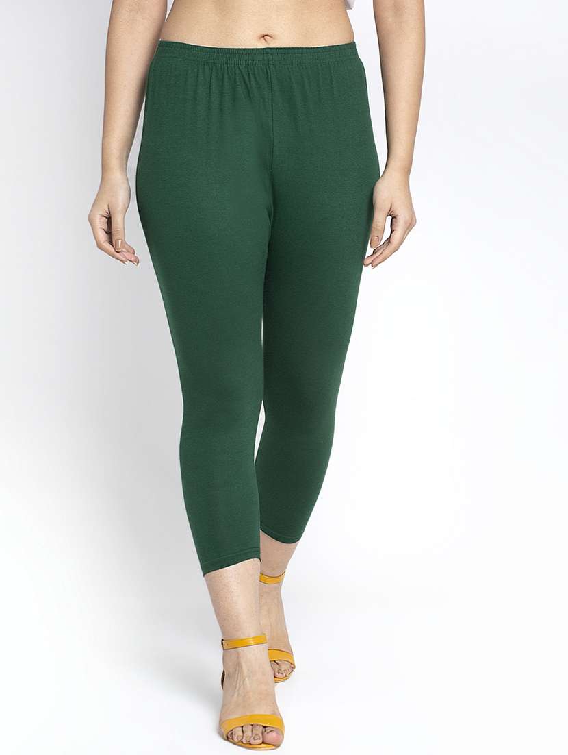 mid rise solid capri leggings 