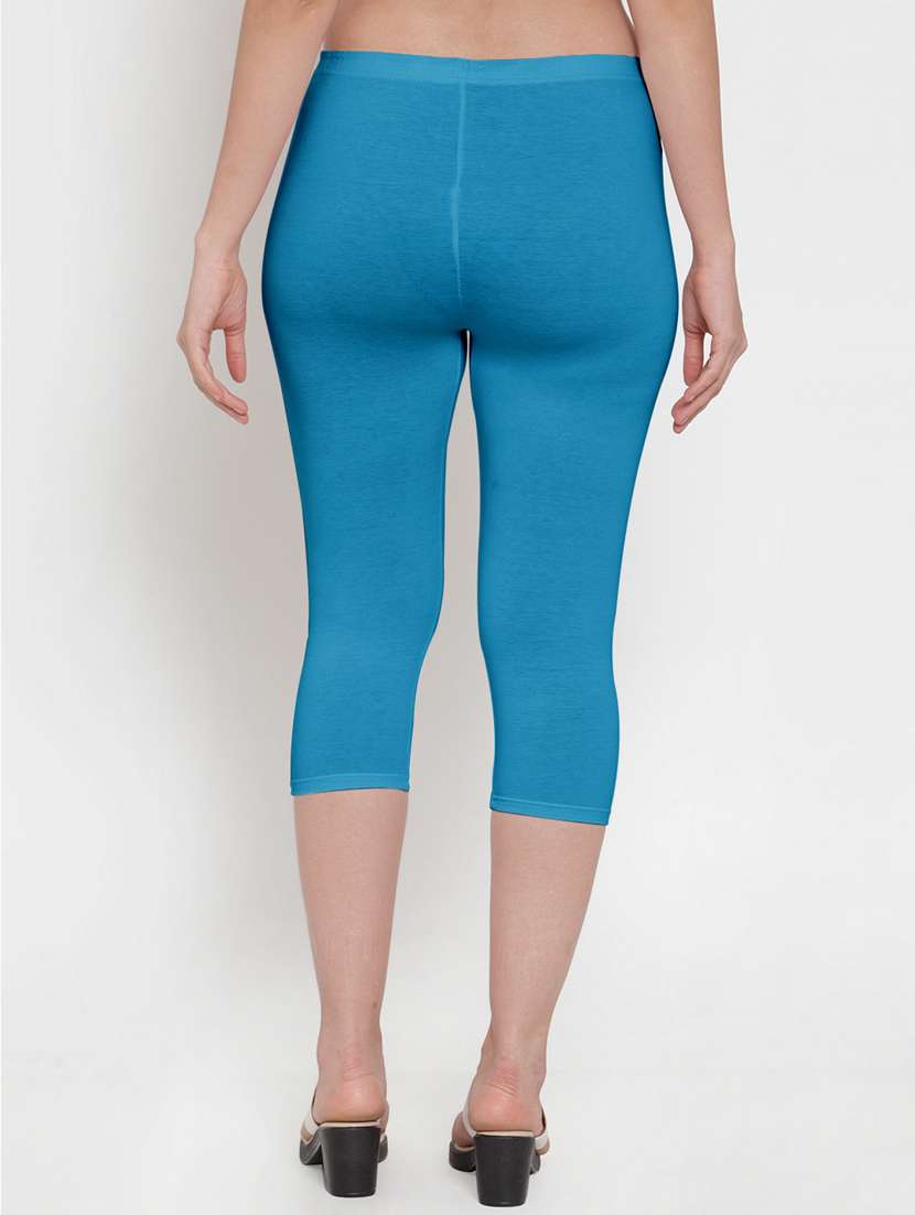 mid rise solid capri leggings - 19757596 - Standard Image - 2