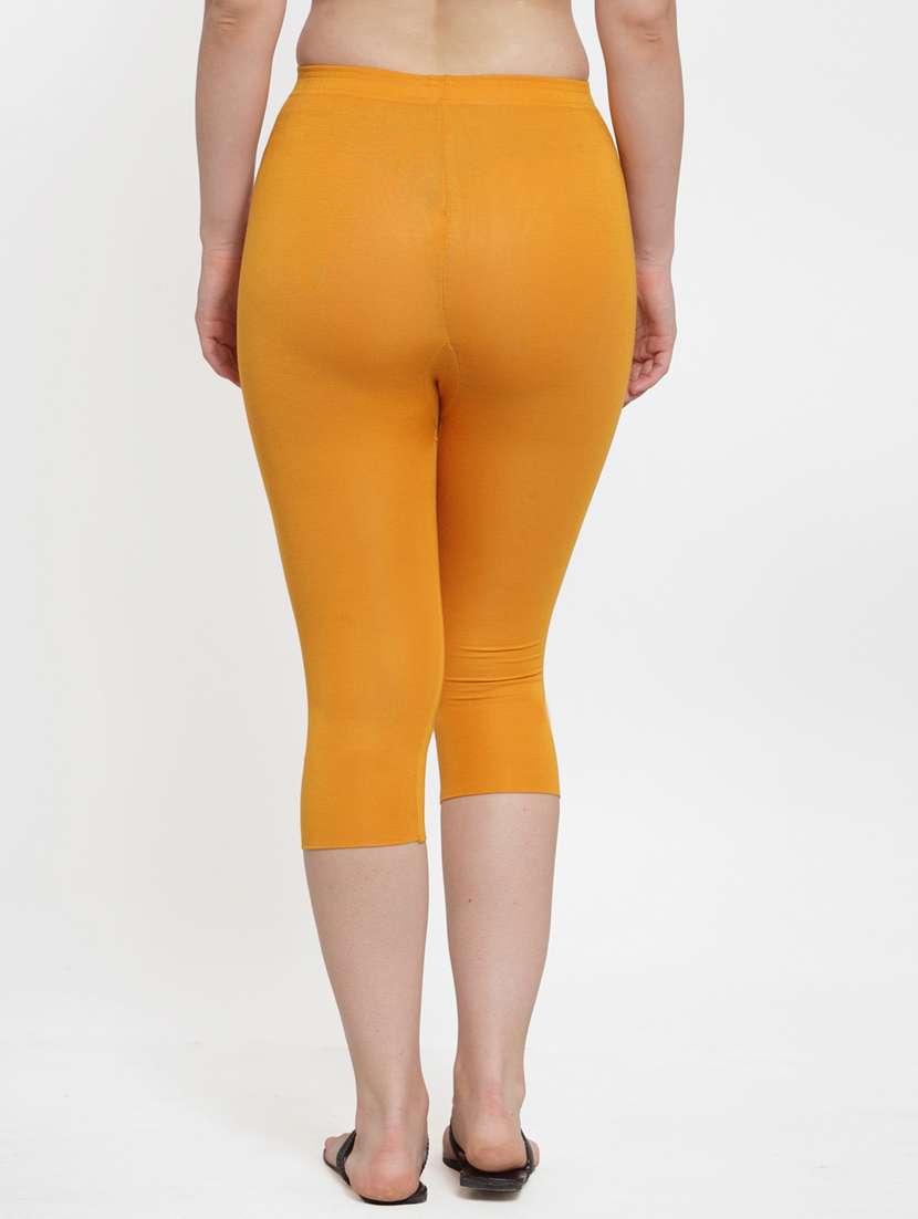 mid rise solid capri leggings - 19757597 - Standard Image - 2