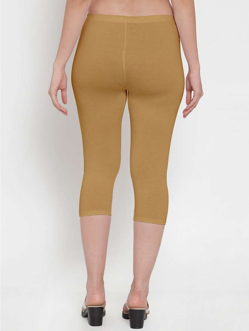 mid rise solid capri leggings - 19757598 - Standard Image - 2