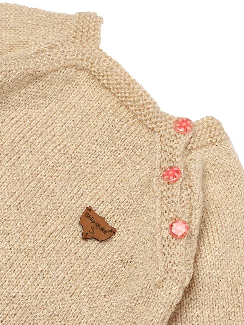 girls self design round neck sweaters - 19757630 - Standard Image - 2