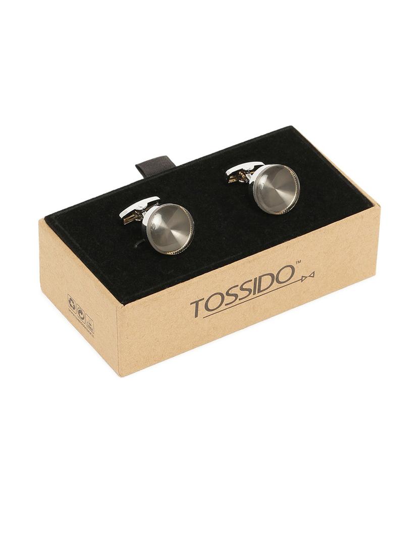 brown metal cufflink - 19761309 - Zoom Image - 0
