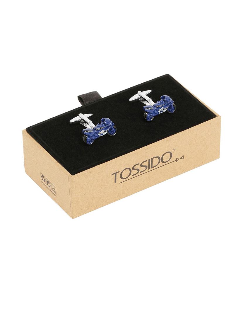 blue metal cufflink - 19761330 - Zoom Image - 0