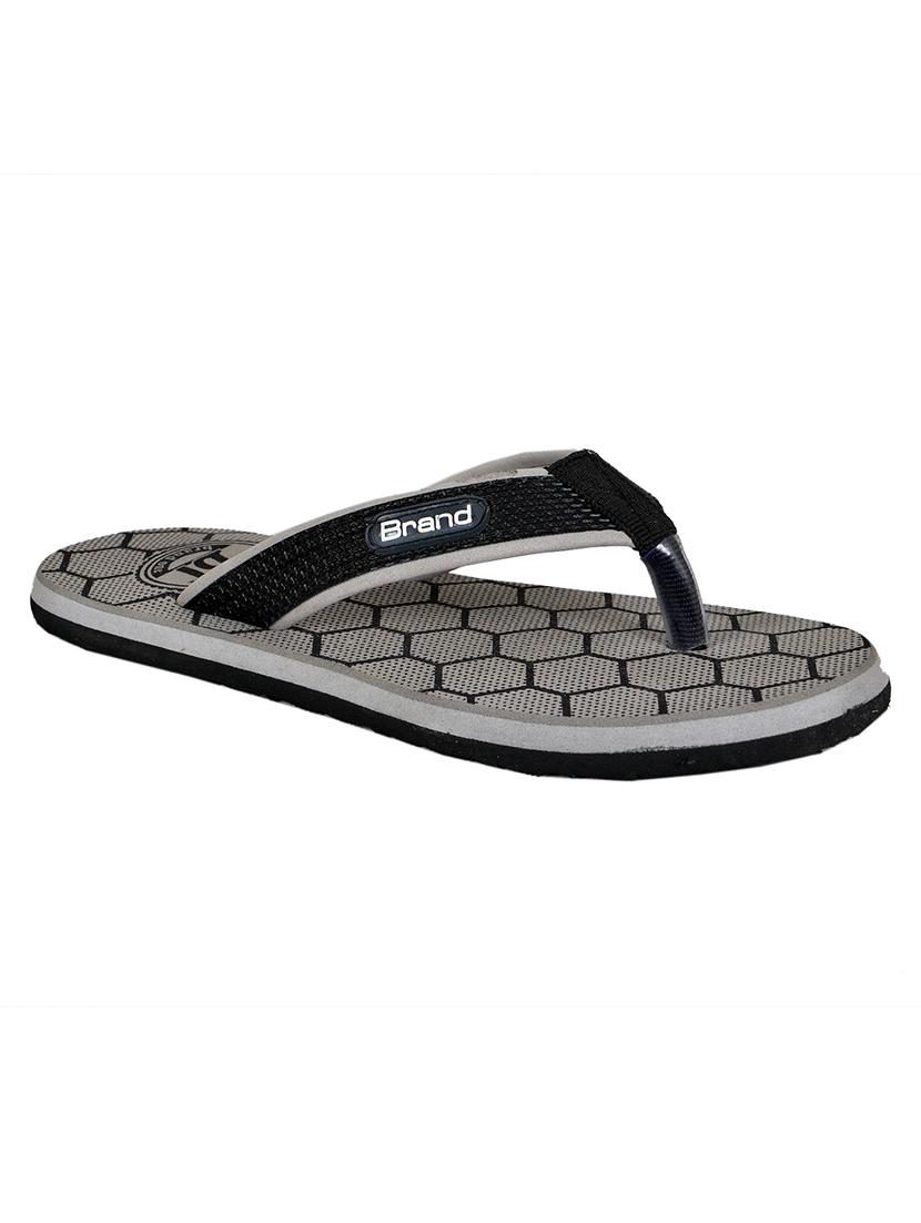 grey leatherette slip on slippers - 19765300 - Standard Image - 2