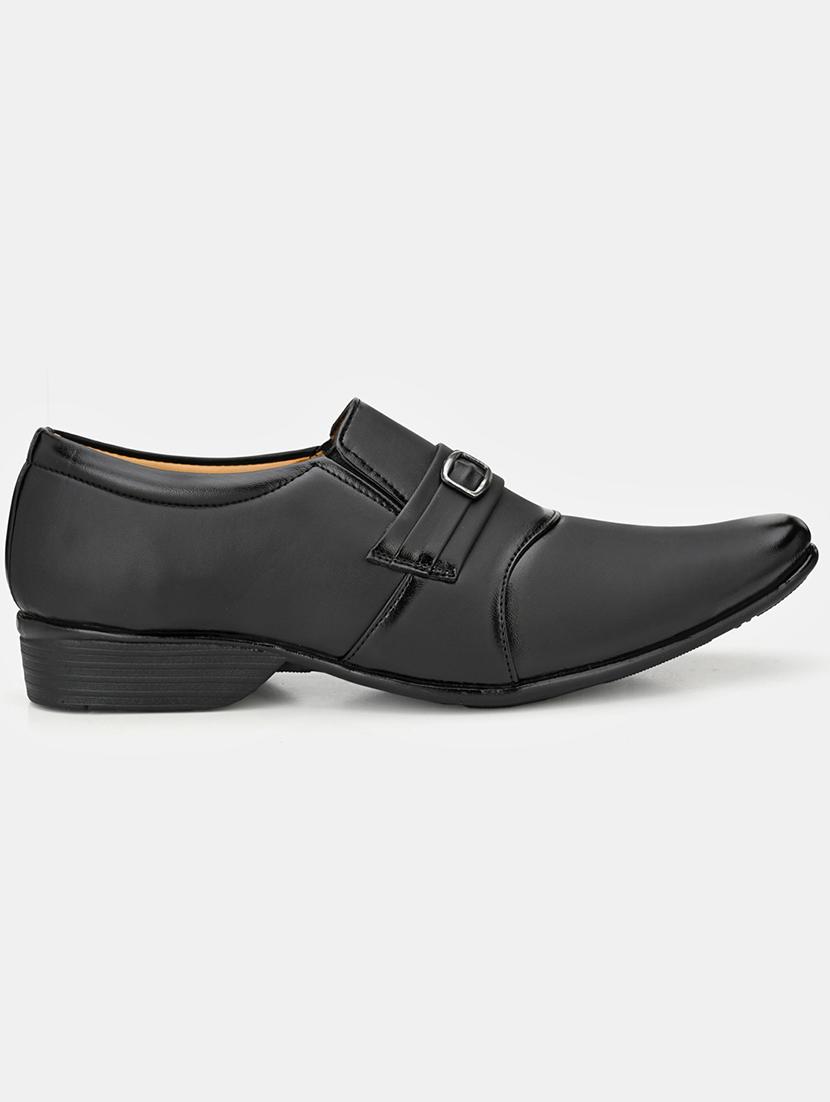 black solid formal slip on - 19765823 - Standard Image - 2