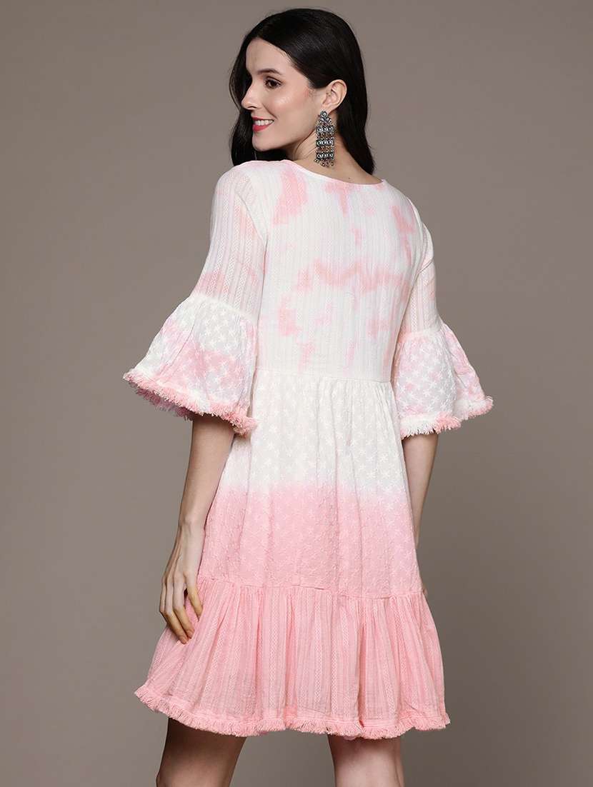 women's tiered dress knee length dress - 19765893 -  Standard Image - 2