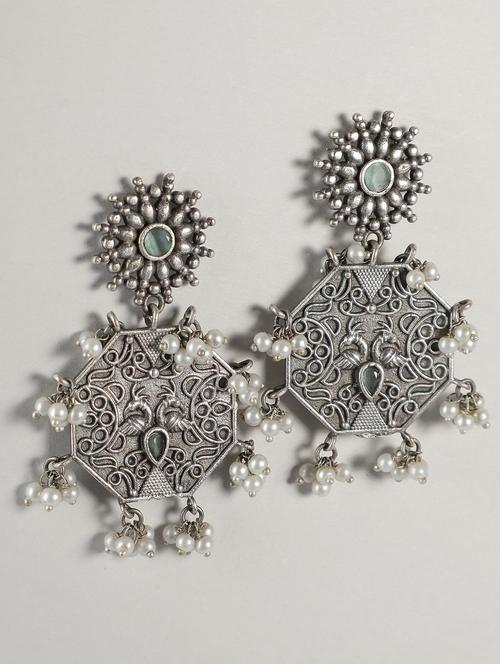 women silver plated drop earring - 19766204 - Standard Image - 0