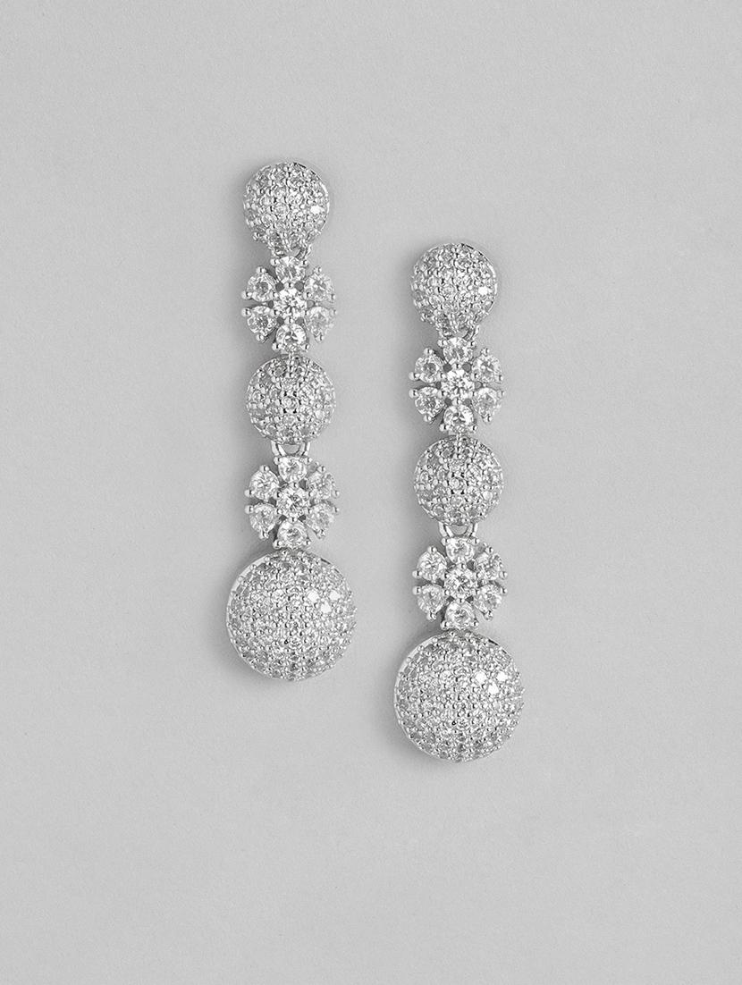 women silver plated drop earring - 19766224 - Zoom Image - 0