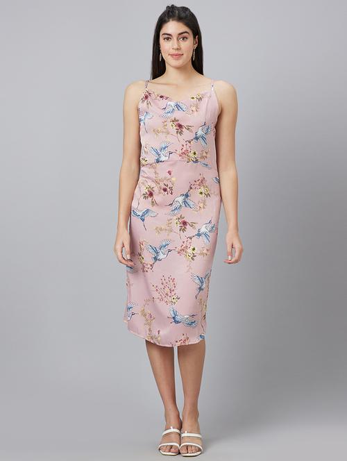 pink floral printed sheath dress - 19766421 -  Standard Image - 0