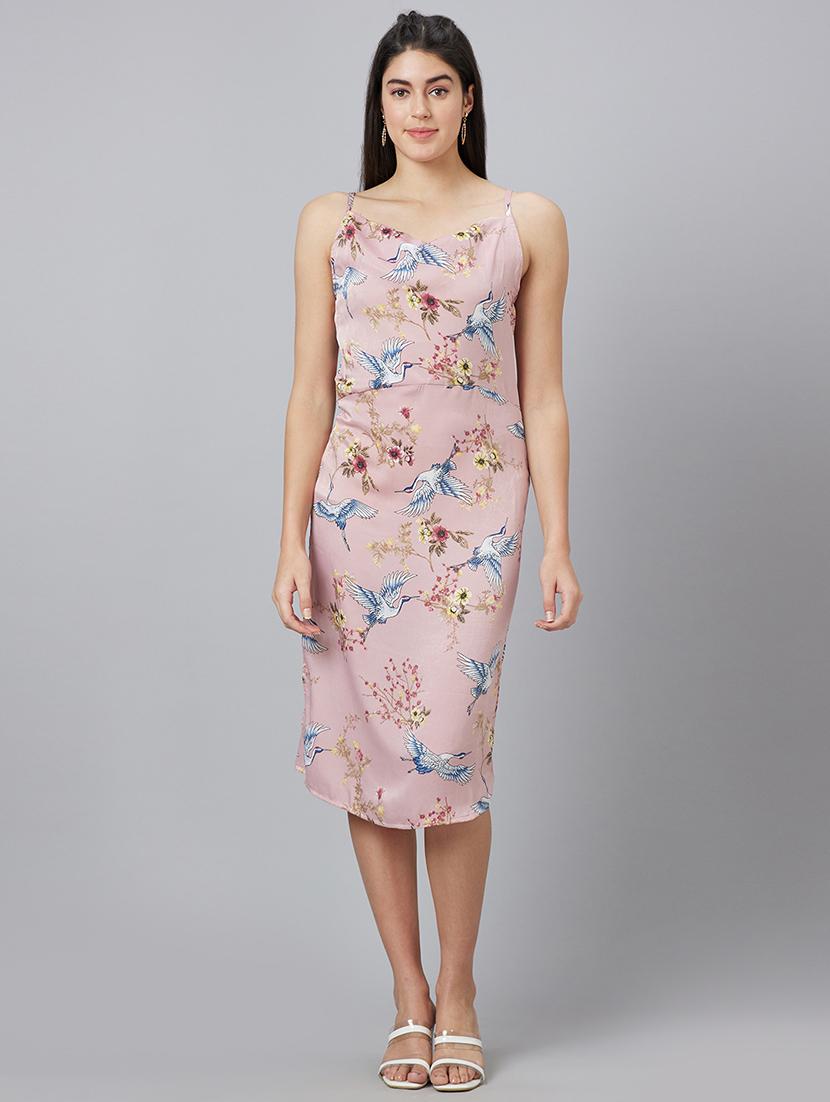 pink floral printed sheath dress - 19766421 -  Zoom Image - 0