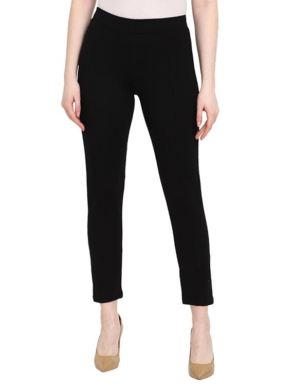 black cotton jeggings - 19766516 -  Zoom Image - 0
