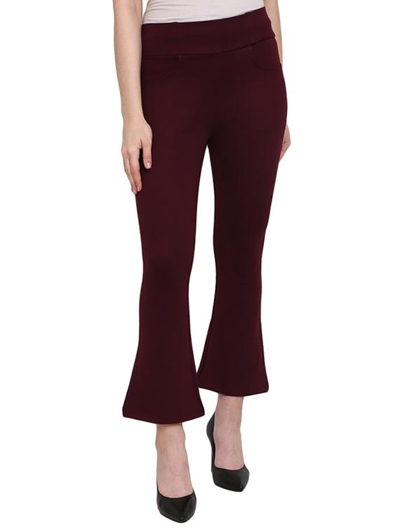 maroon cotton jegging - 19766518 - Zoom Image - 0