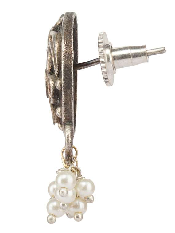 multi colored stone brass oxidised long necklaces and earring  - 19768288 -  Standard Image - 2