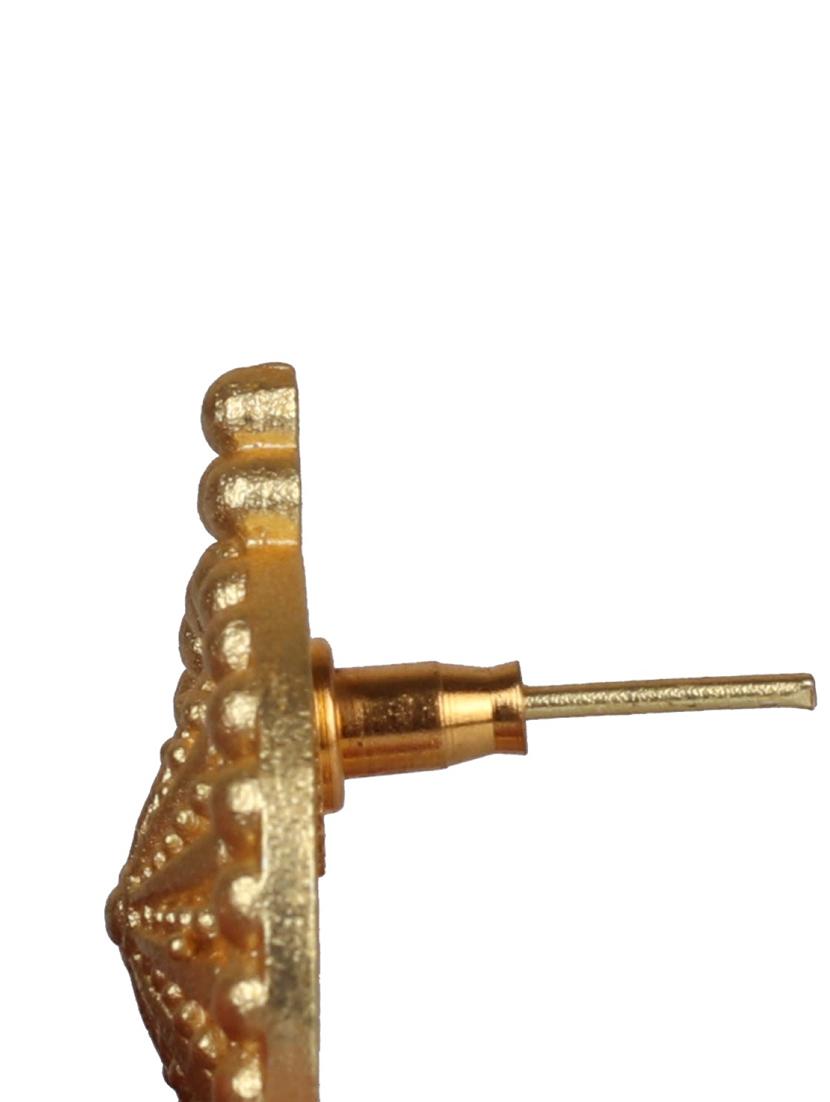 gold brass drop earring - 19768347 - Standard Image - 2