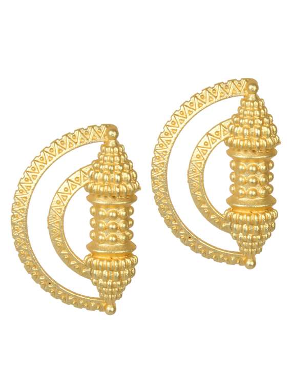 gold brass studs earring