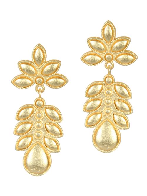 gold tone brass drop earring - 19768376 - Standard Image - 0