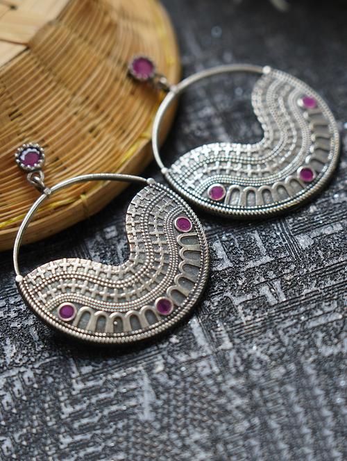 silver tone brass earrings - 19768449 - Standard Image - 0