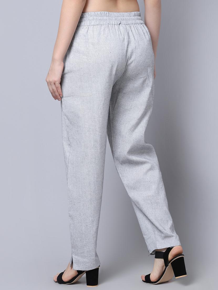 grey flat front trouser - 19771507 - Standard Image - 2