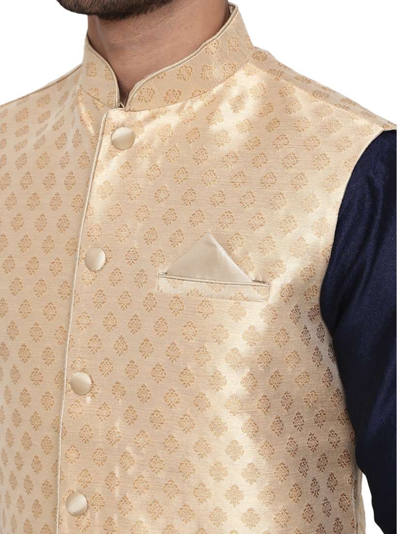 beige self design nehru jacket - 19771521 -  Standard Image - 2