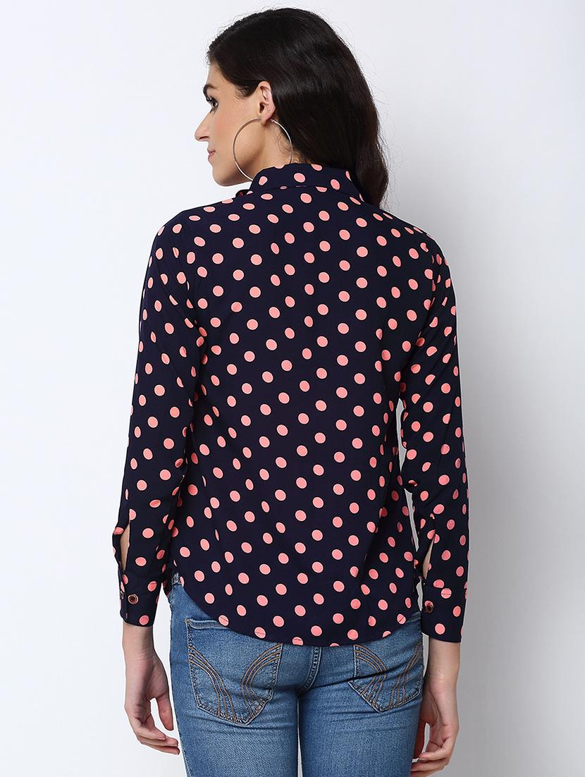 polka dots crepe regular shirt - 19772487 - Standard Image - 2
