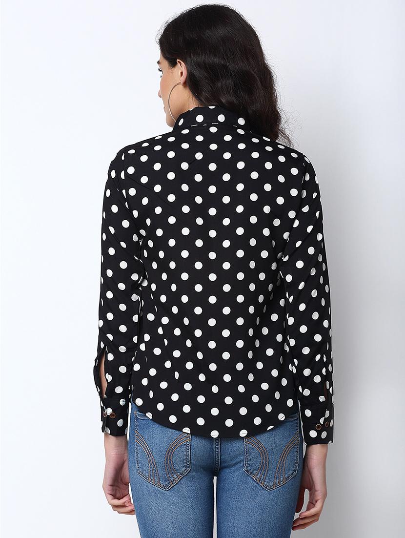 polka dots crepe regular shirt - 19772488 - Standard Image - 2