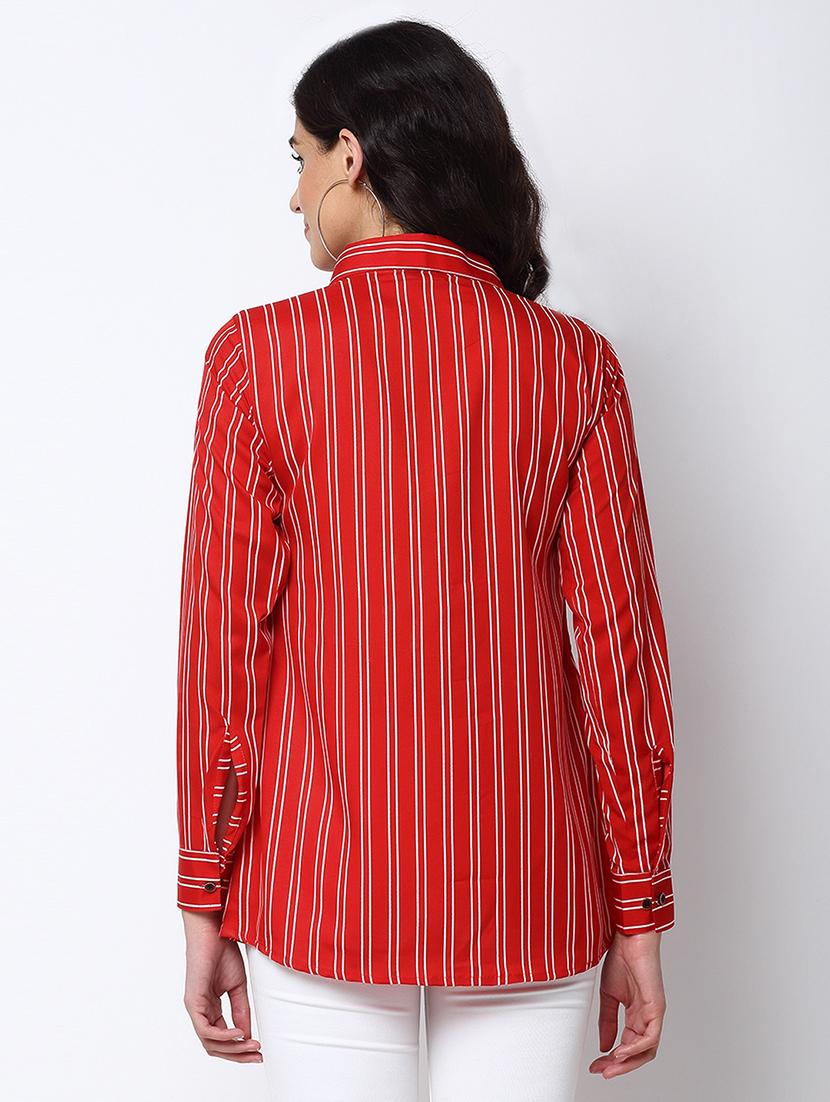 stripes crepe regular shirt - 19772493 - Standard Image - 2