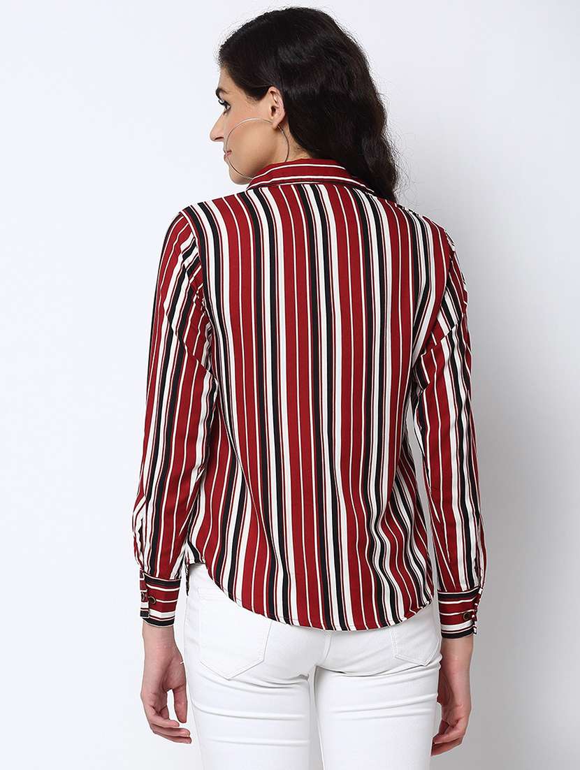 stripes crepe regular shirt - 19772498 - Standard Image - 2