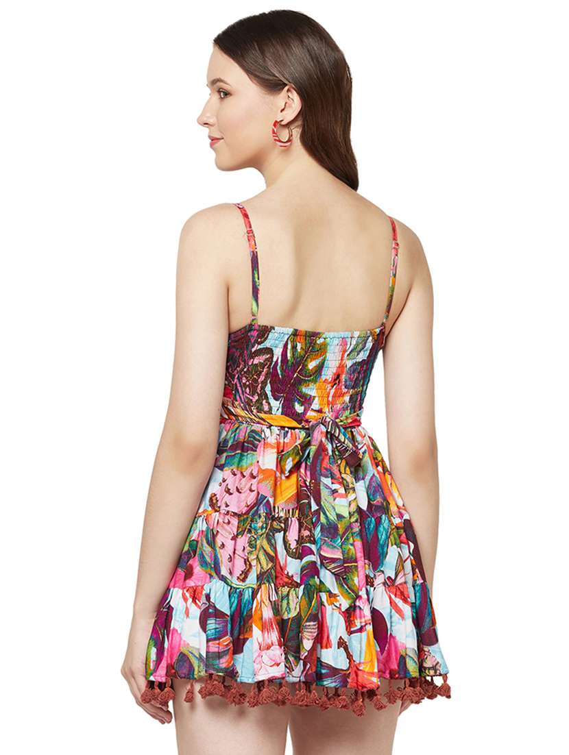 women's fit & flare abstract dress - 19772523 - Standard Image - 2