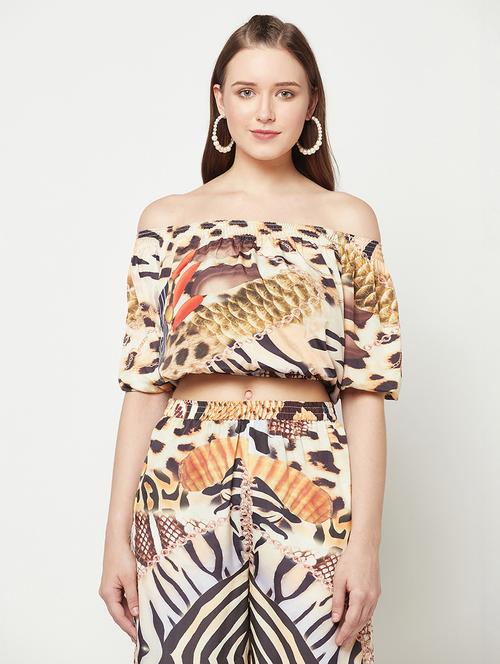 women's crop off shoulder top - 19772554 -  Standard Image - 0