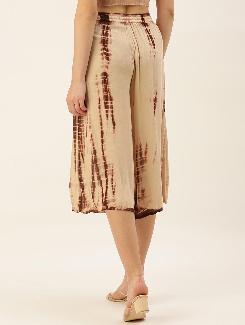 printed culottes pleated trouser - 19772648 - Standard Image - 2