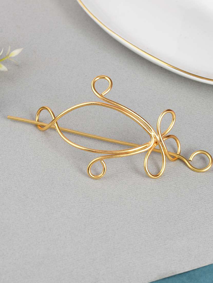 gold brass juda hair pin