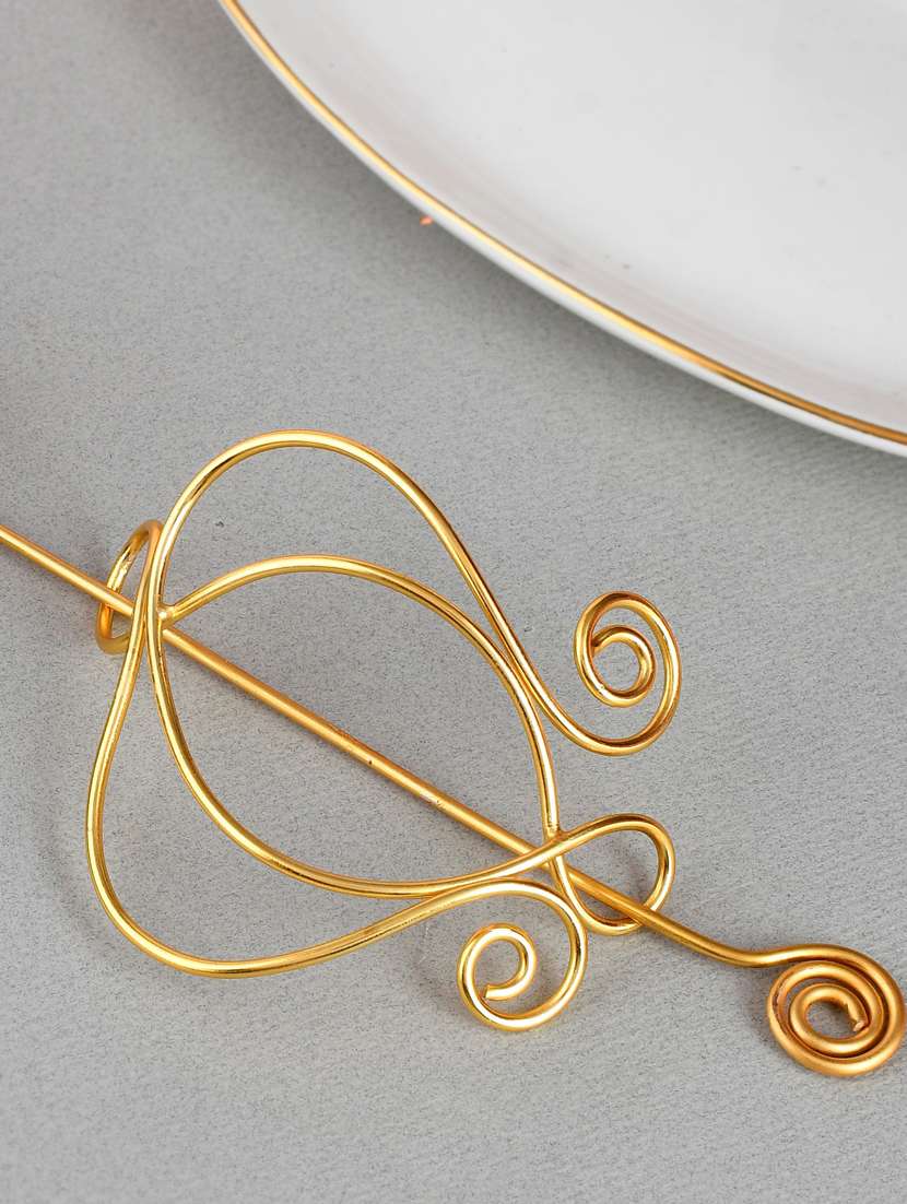 gold brass juda hair pin