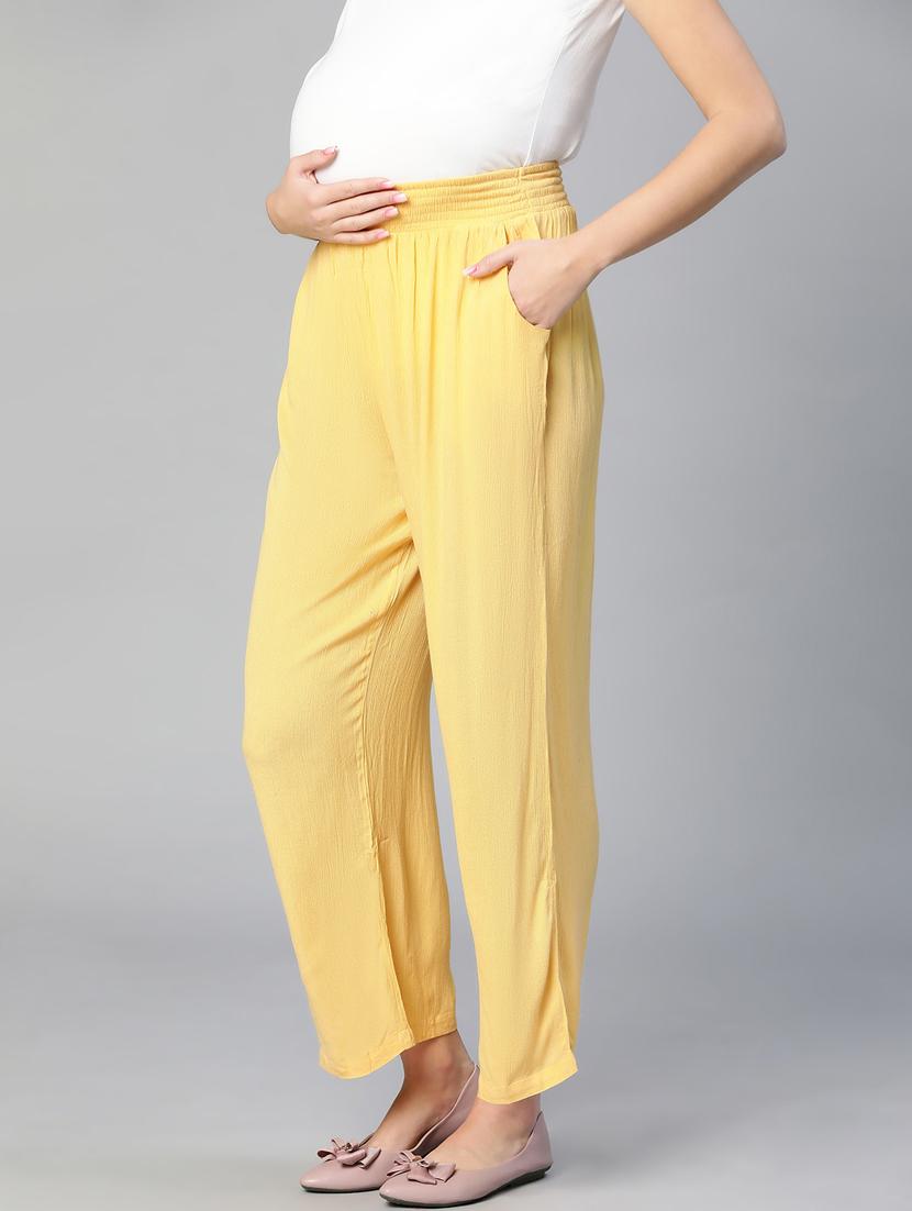 yellow solid maternity pant - 19774999 - Standard Image - 2