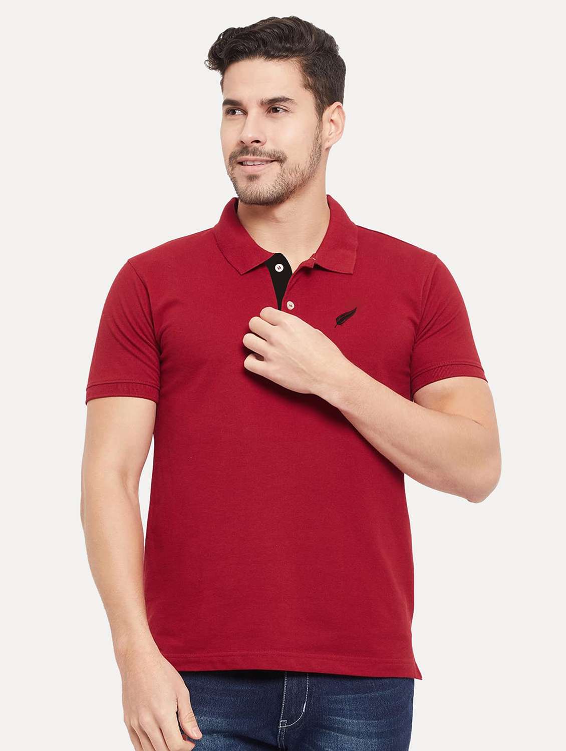 men solid short sleeve slim fit t-shirt