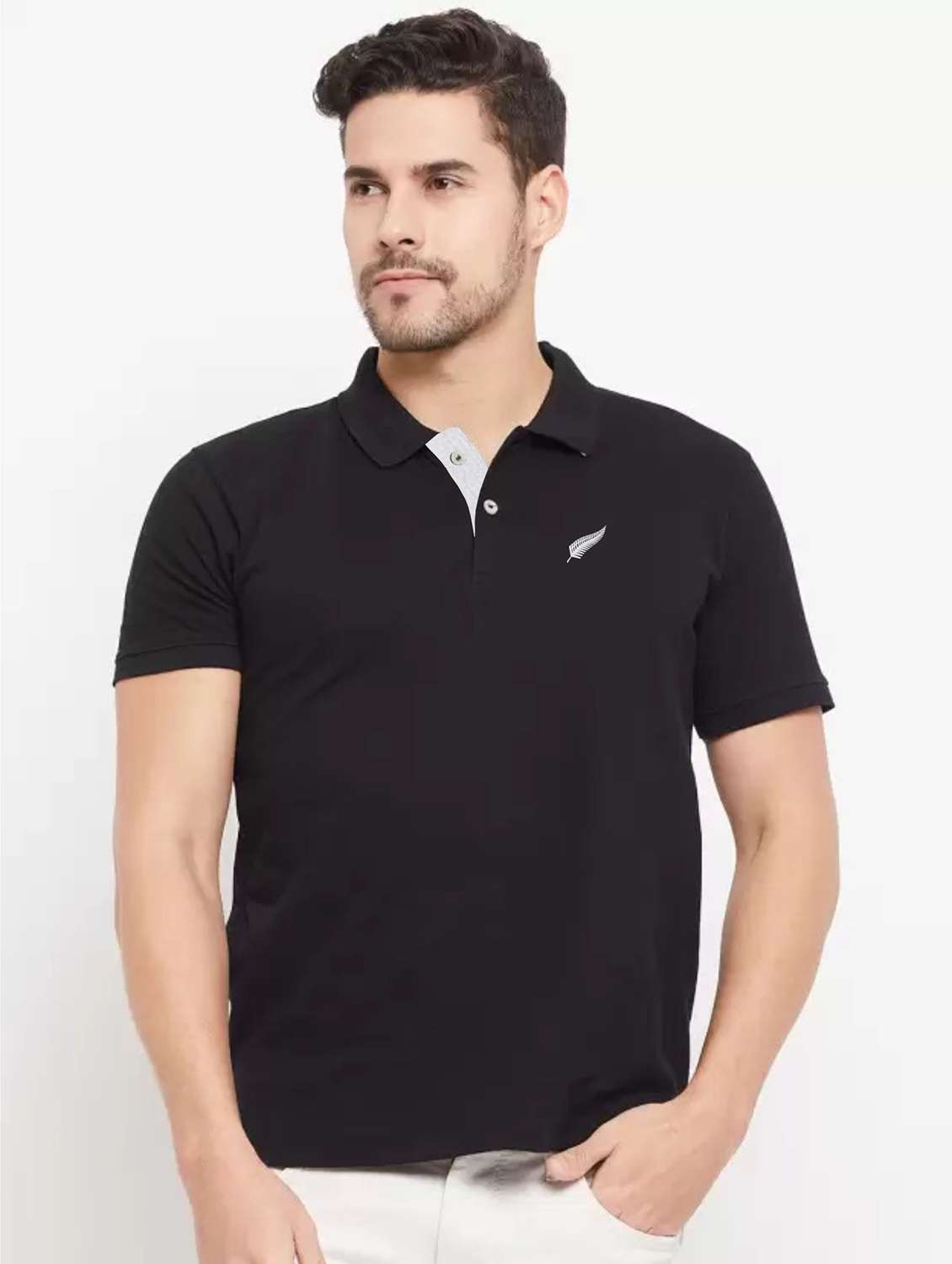 solids cotton polo t-shirt