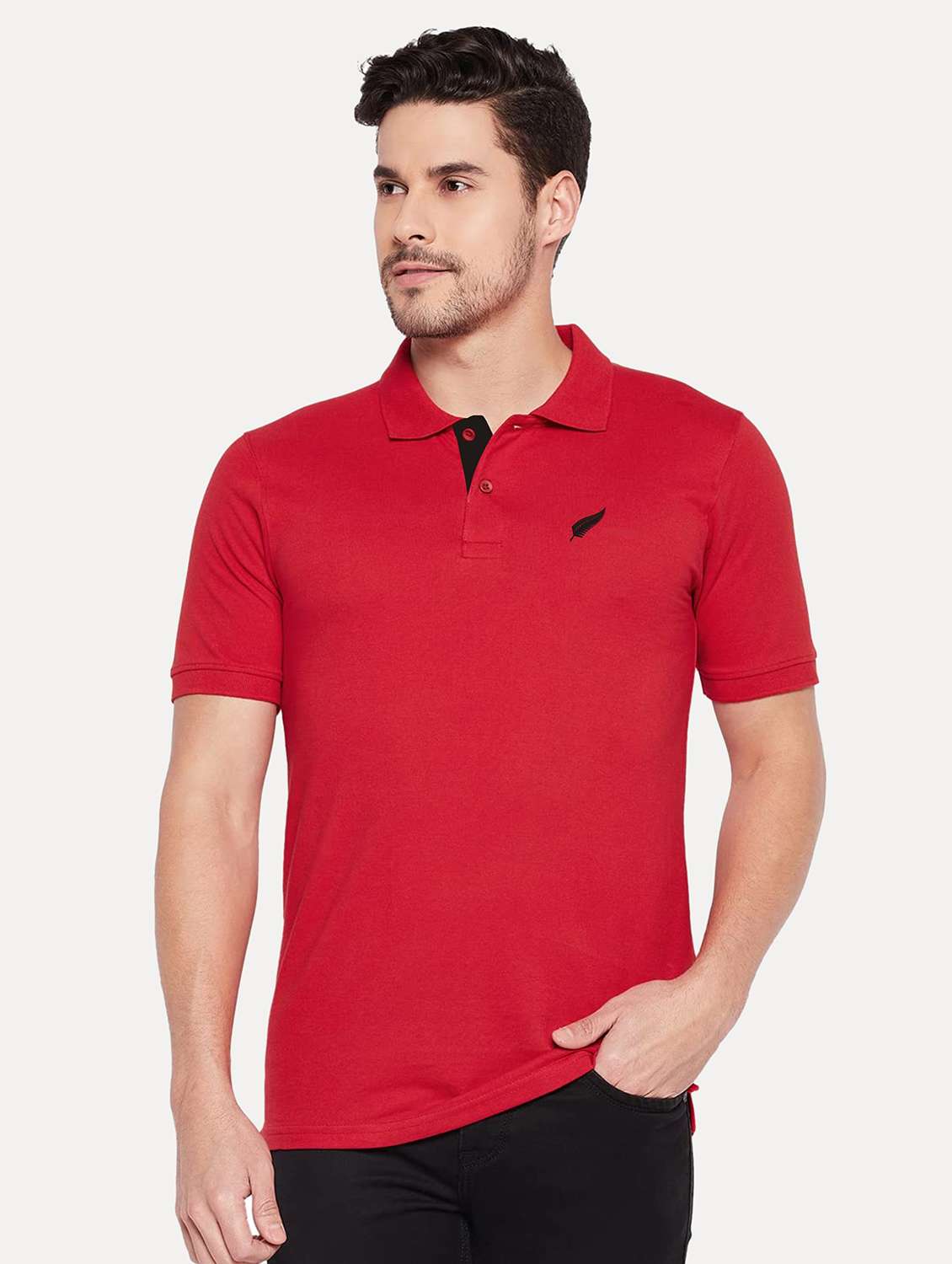 solids cotton polo t-shirt
