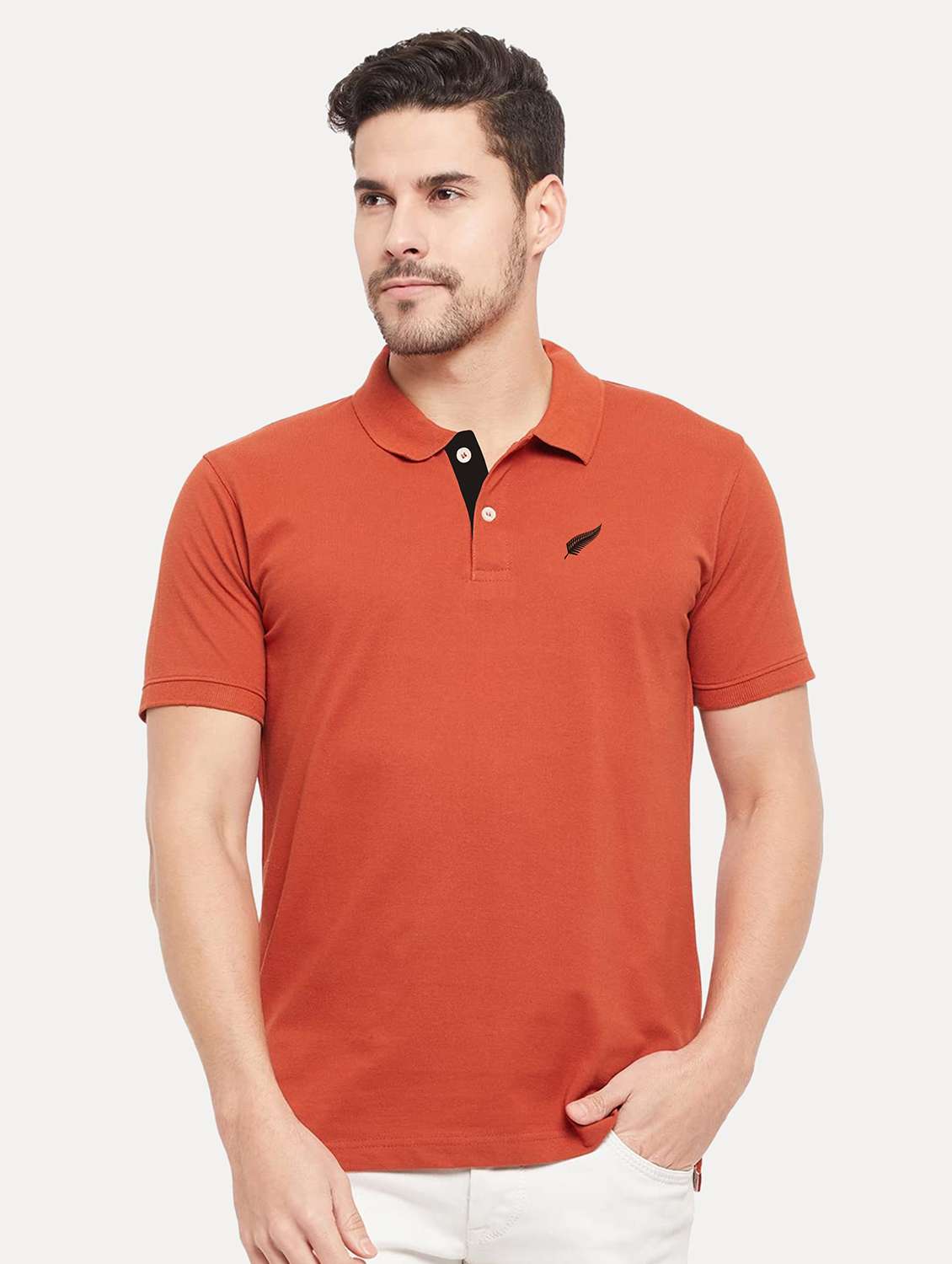 solids cotton polo t-shirt 