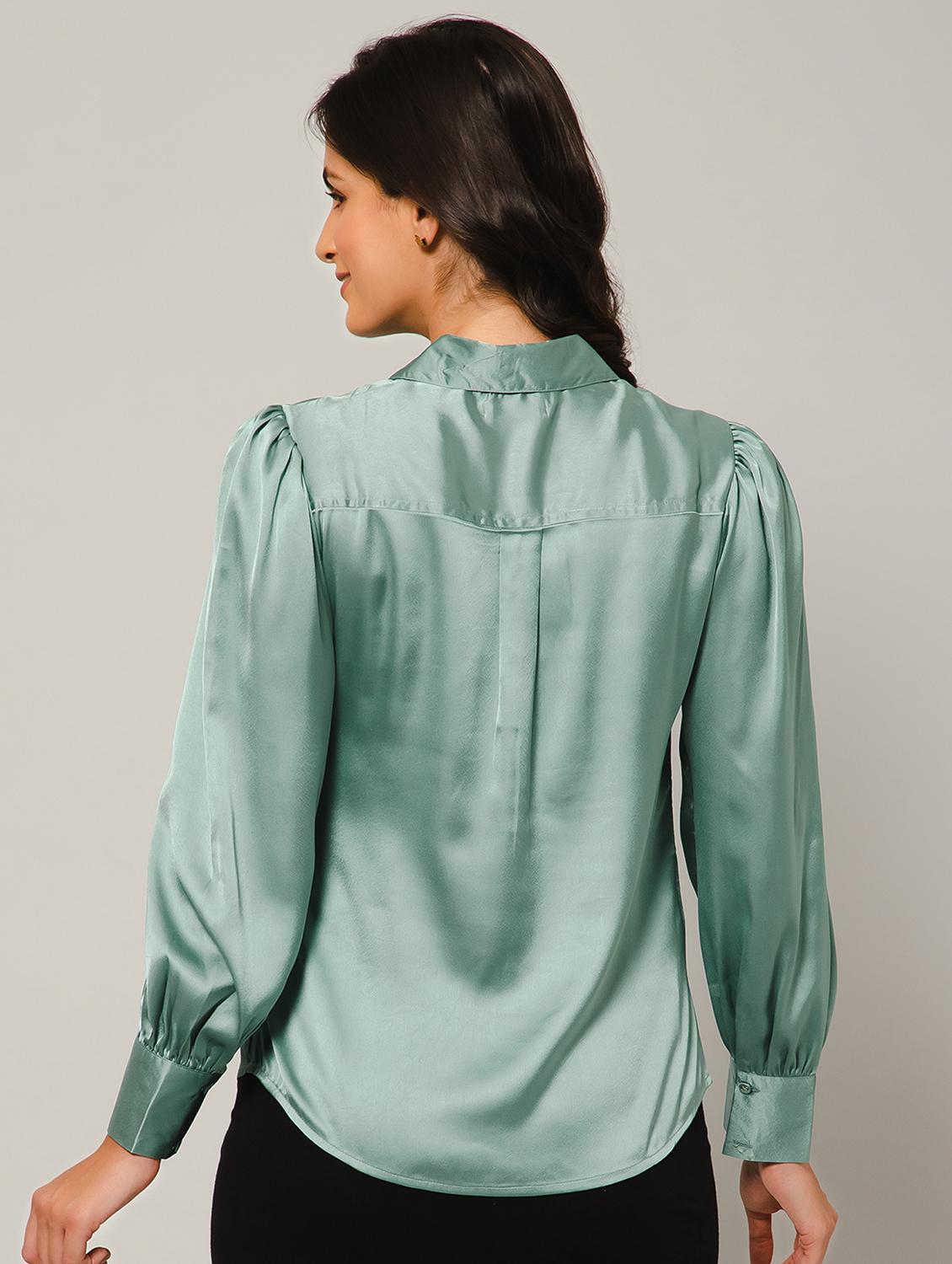 solids satin regular shirt - 19775872 - Standard Image - 2