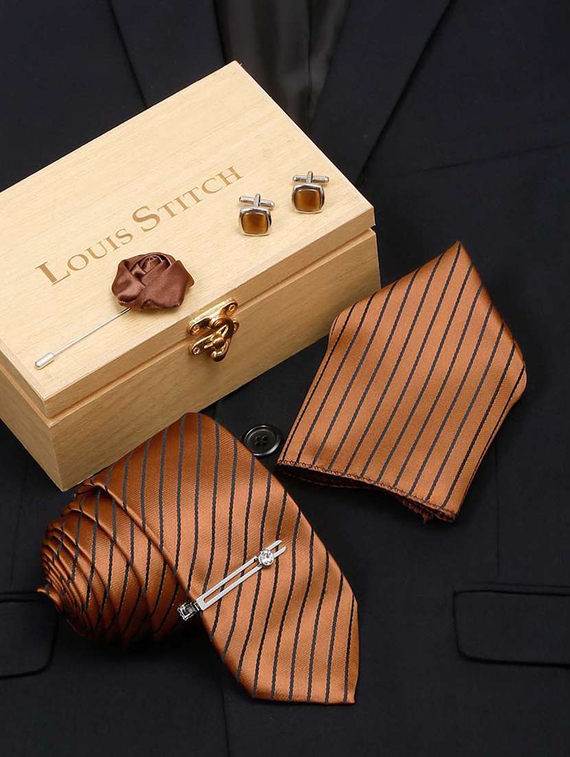 louis stitch mens necktie suit accessories set 